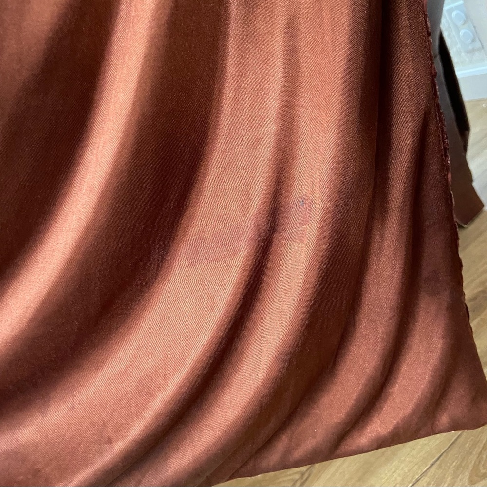 Skye Floral Burnout Velvet Dress Terracotta - Picture 14 of 16